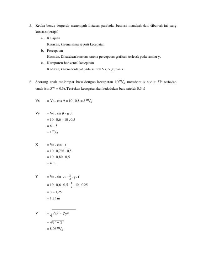 Laporan praktikum fisika - gerak parabola