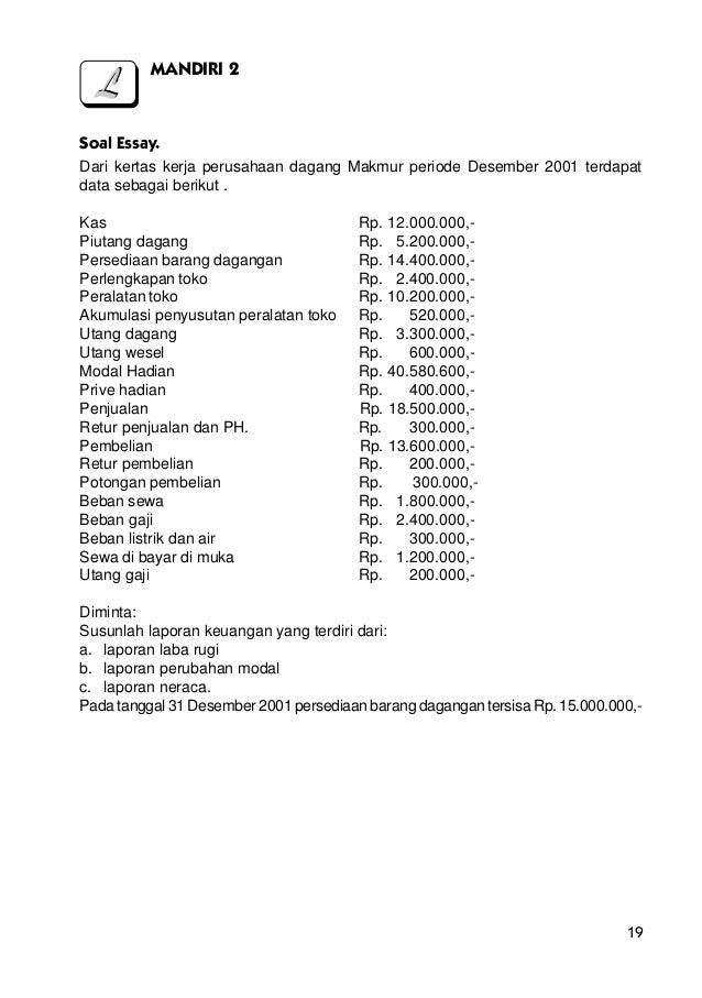 Laporan Keuangan Perusahaan Dagang