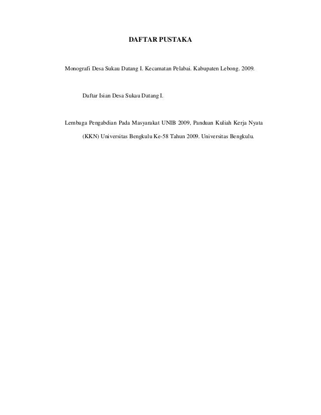 Contoh Daftar Gambar Laporan Kkn Nusagates