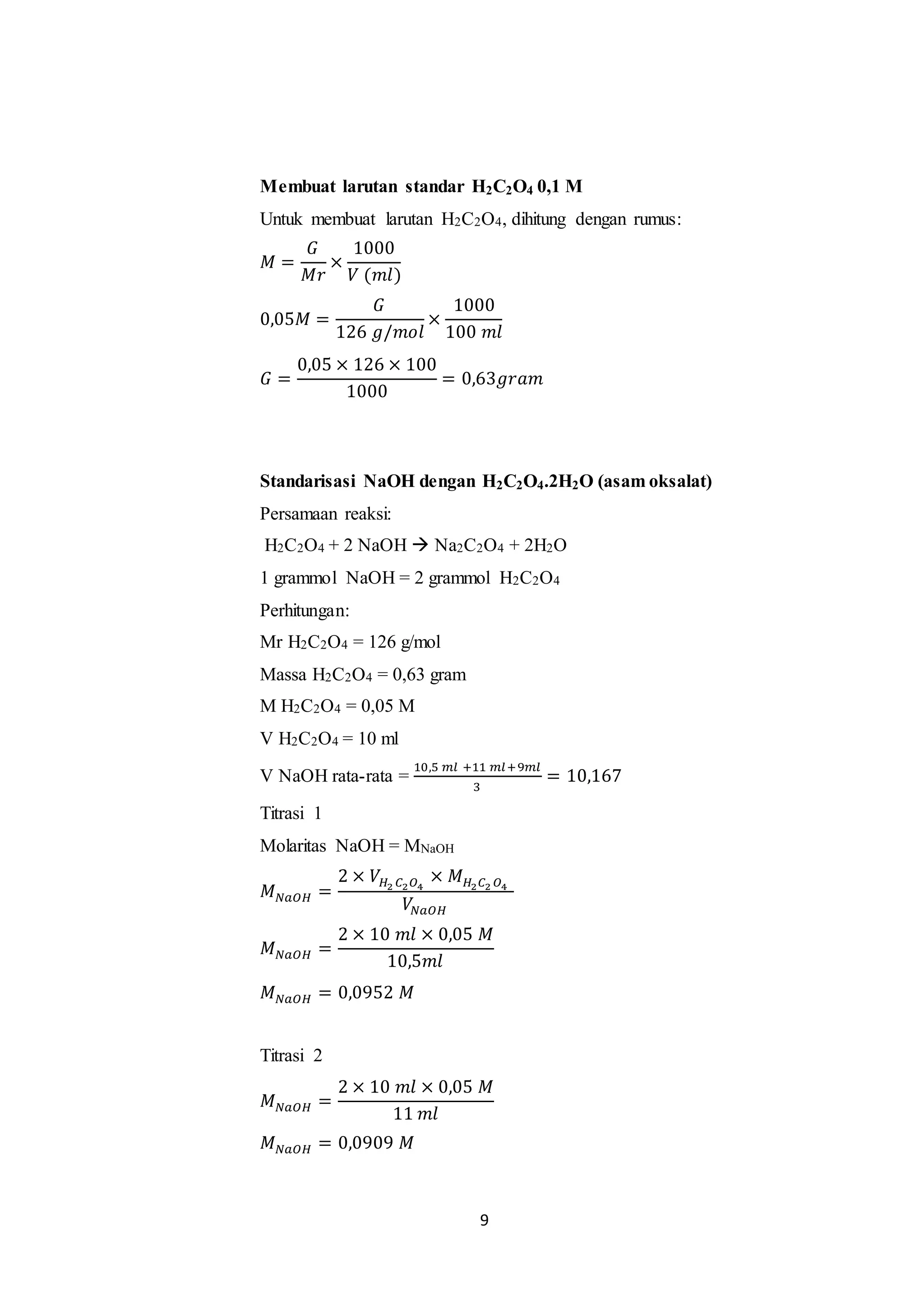 Laporan praktikum asidi alkalimetri doc | DOCX