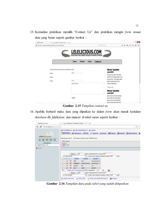 Laporan Praktikum Basis Data Modul VI-Membuat Website | DOCX