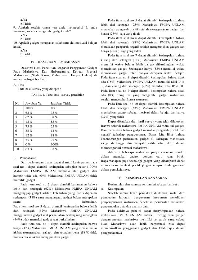 Pengaruh Gadget Terhadap Prestasi Belajar Siswa Pdf Cara Mengajarku