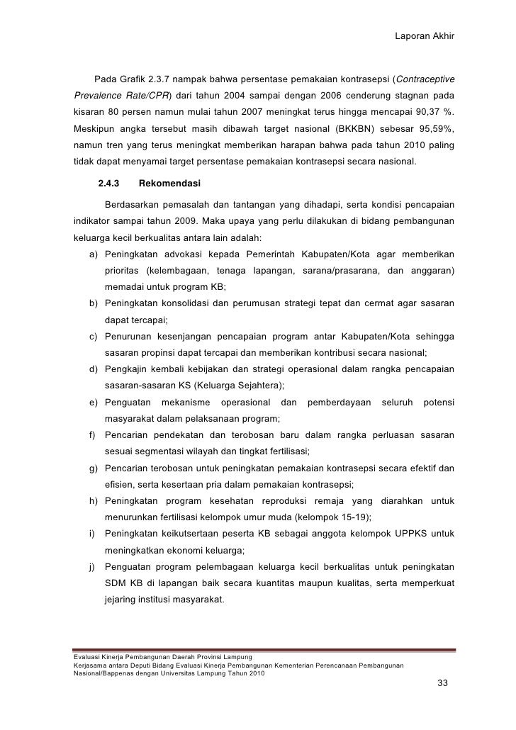 Laporan Akhir Ekpd 2010 Lampung Unila