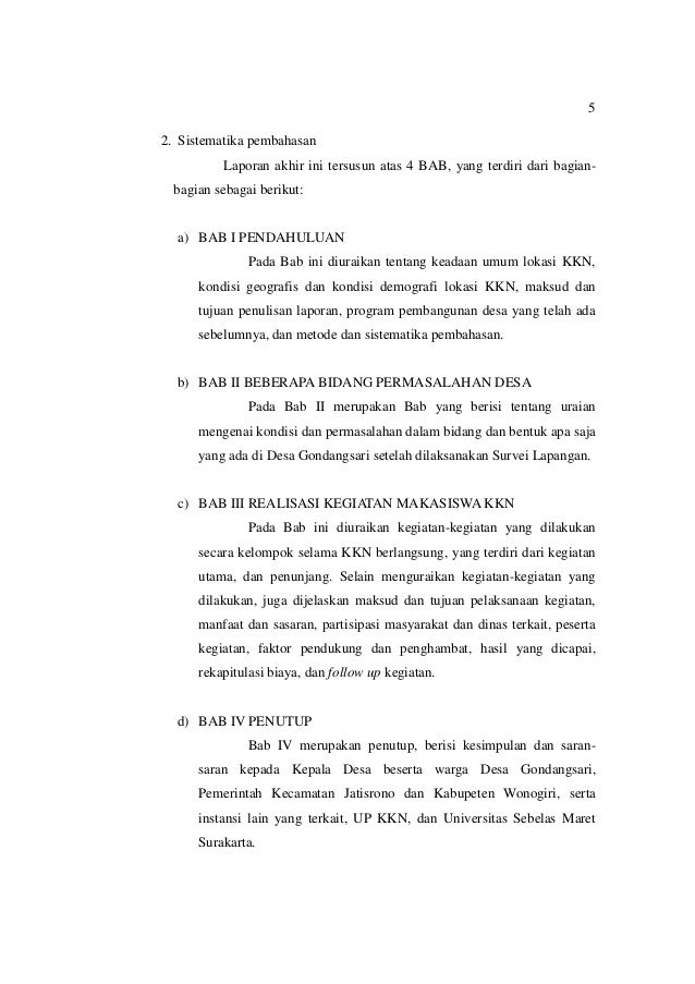 Laporan Akhir Kuliah Kkn