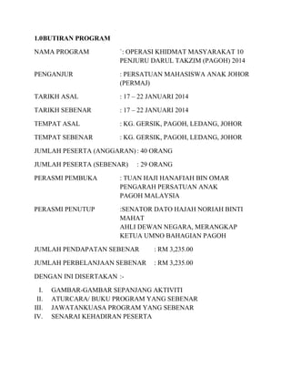 Laporan akhir opkim pagoh