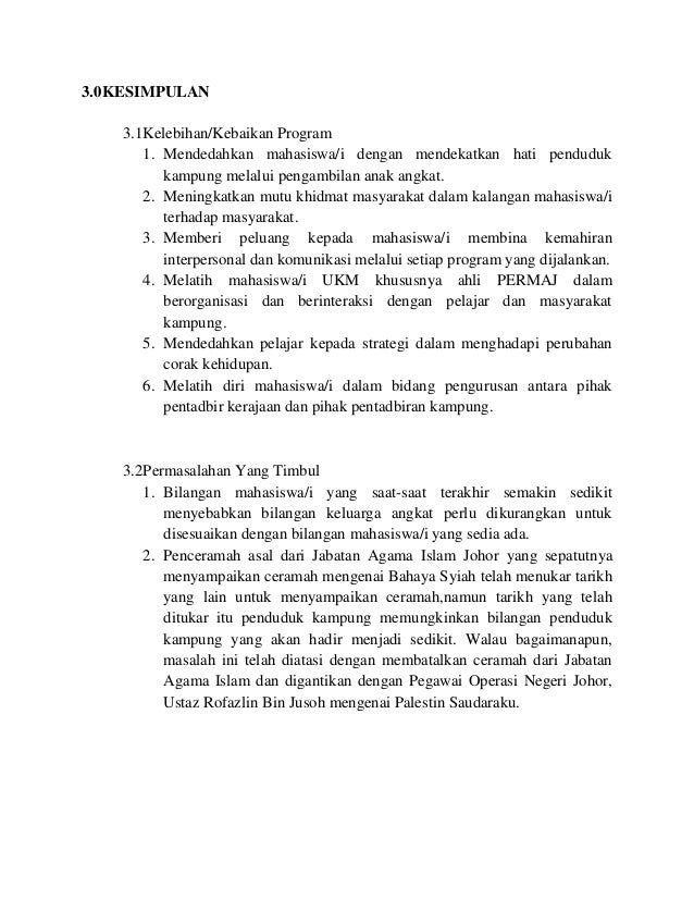Laporan akhir opkim pagoh