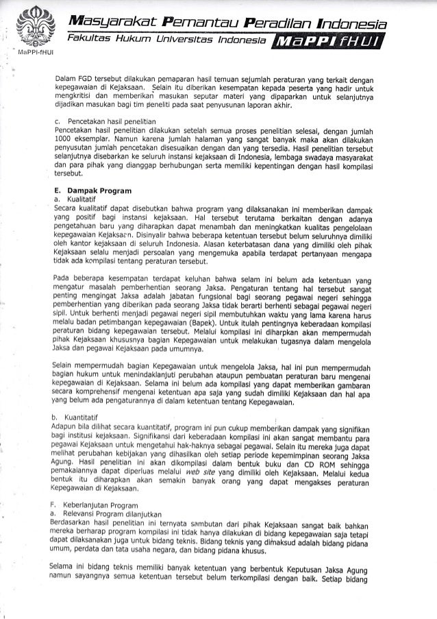 Laporan Akhir Pelaksanaan Project Development Of The Attorney