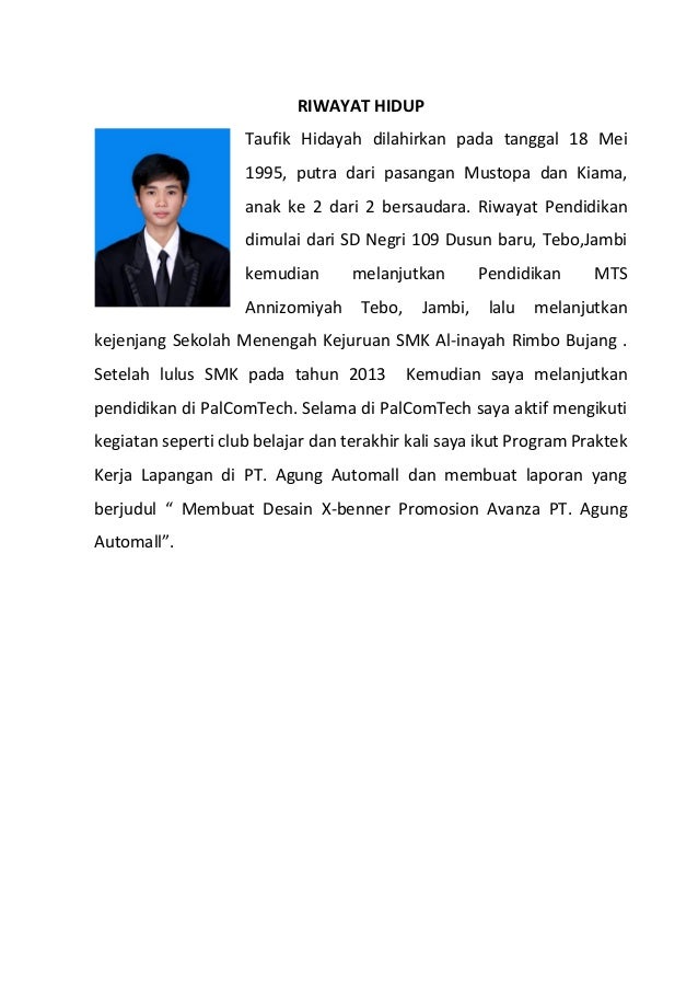 Contoh Daftar Riwayat Hidup Untuk Laporan Pkl