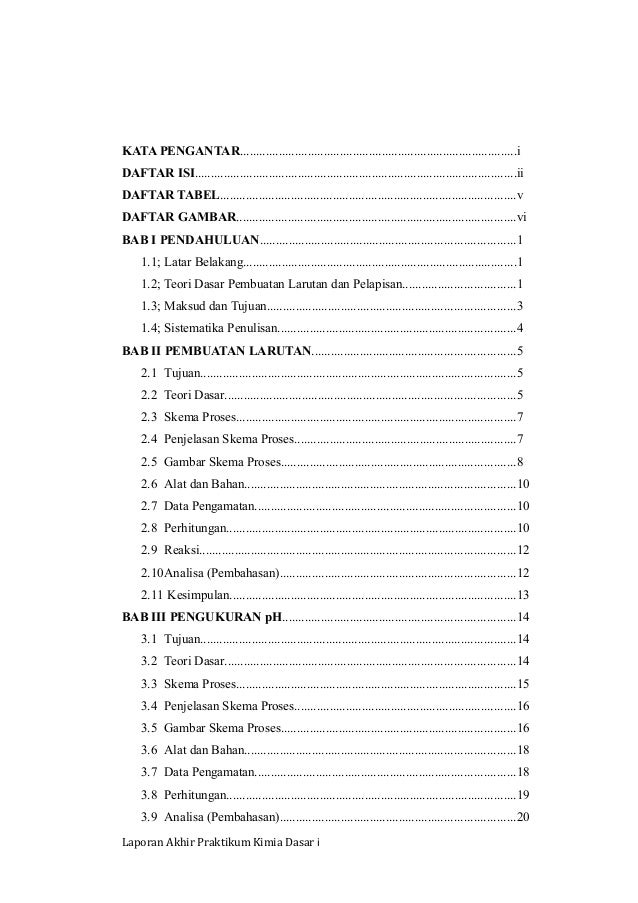 Laporan Akhir Praktikum Kimia Dasar Unjani