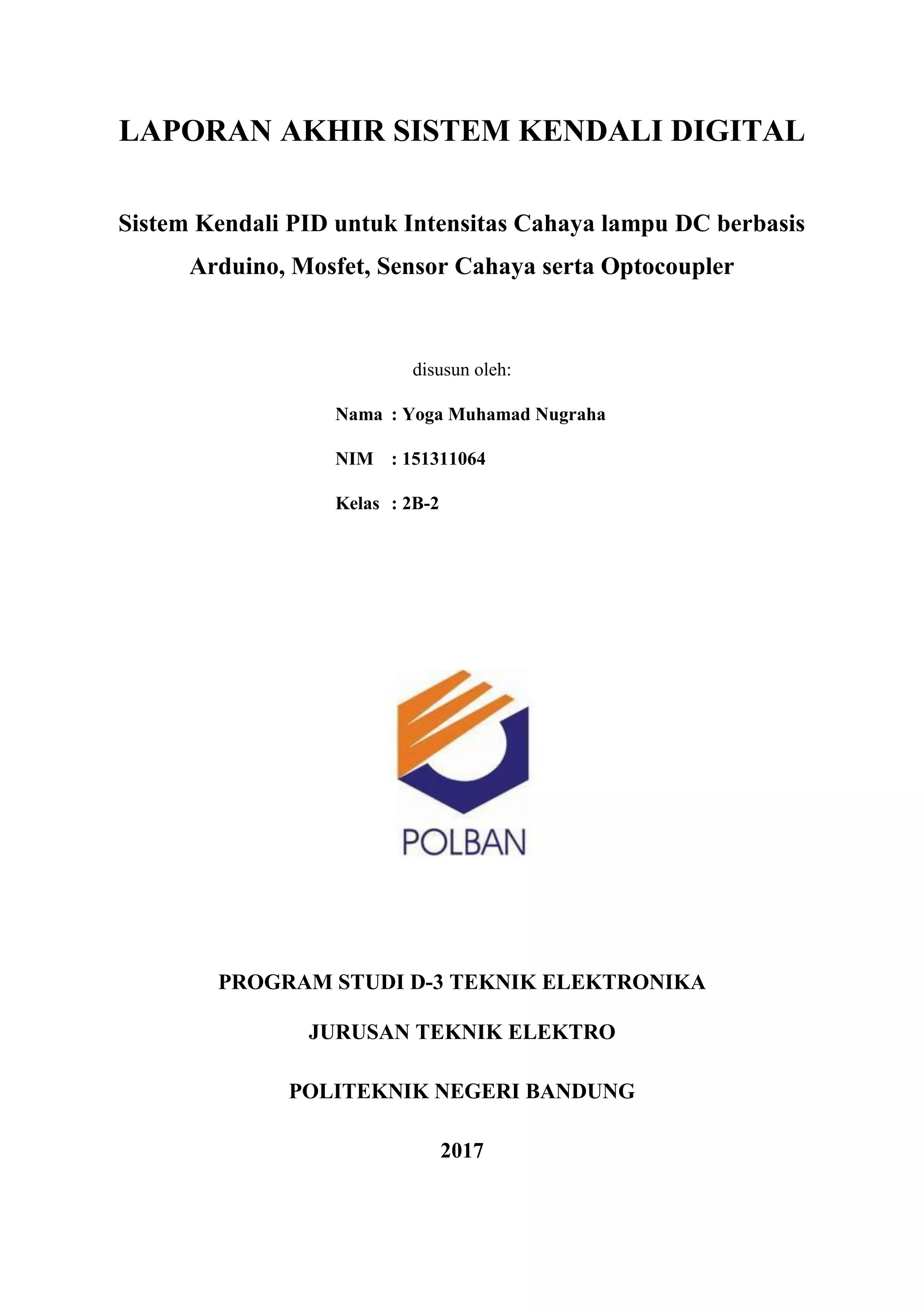 Sistem Kendali PID untuk Intensitas Cahaya lampu DC berbasis Arduino ...