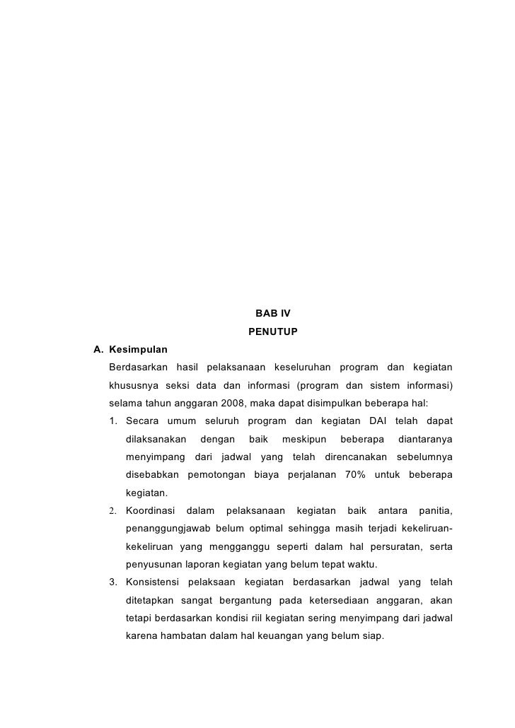 Laporan Kegiatan Akhir Tahun 2008