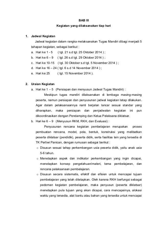 Laporan Akhir Tugas Mandiri Diklat Berjenjang Paud Tk Laporan Akhir Tugas Mandiri Diklat Berjenjang Paud Tk