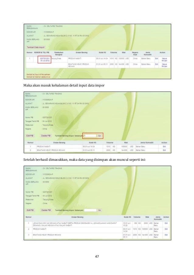 SISTEM INFORMASI MANAJEMEN (SIM) IMPOR PADA SEKSI IMPOR 
