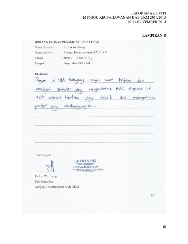 Laporan Aktiviti Minggu Keusahawanan 1 1