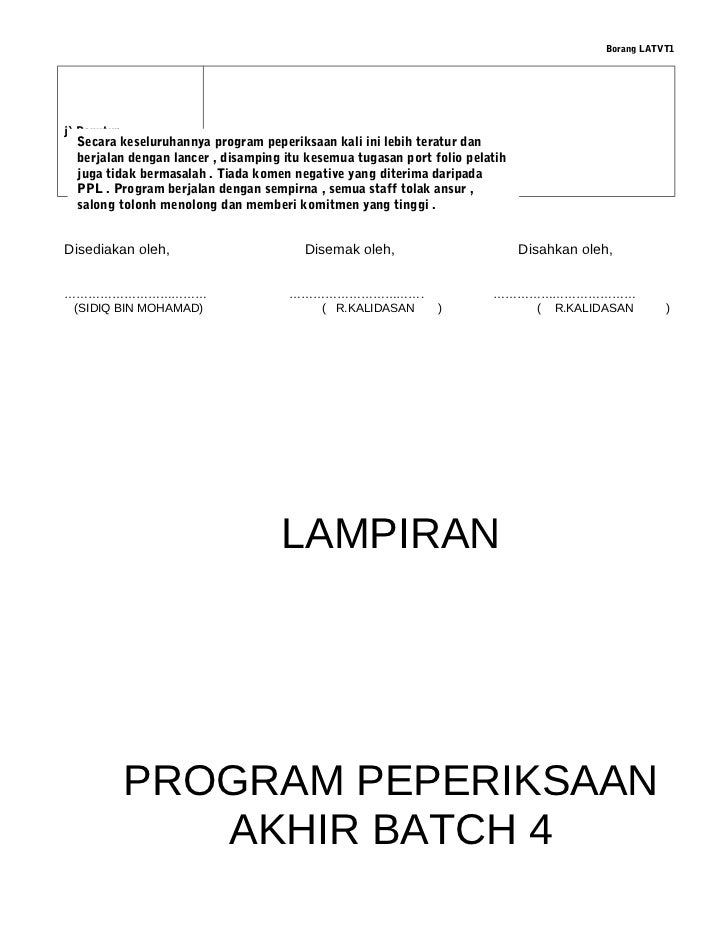 Laporan aktiviti & program ppl visit & stdnt interview session