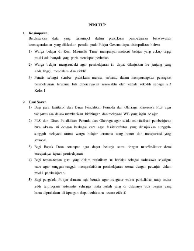 LAPORAN PRAKTEK PEMBELAJARAN BERWAWASAN KEMASYARAKATAN