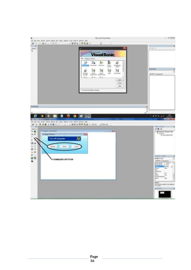 Laporan aplikasi vb aplikasi shutdown