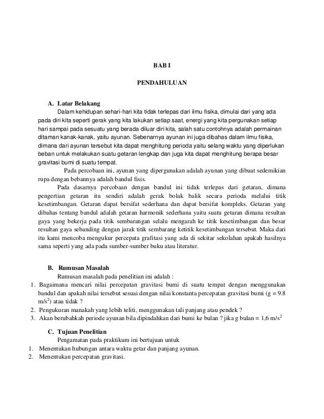 Laporan Ayunan Sederhana