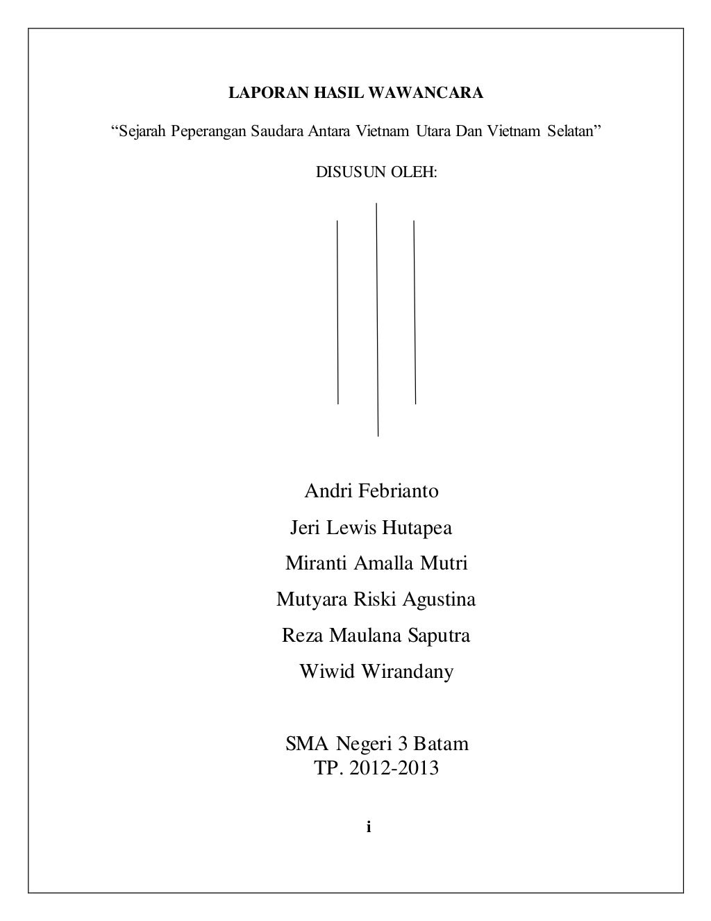 Laporan bahasa indonesia