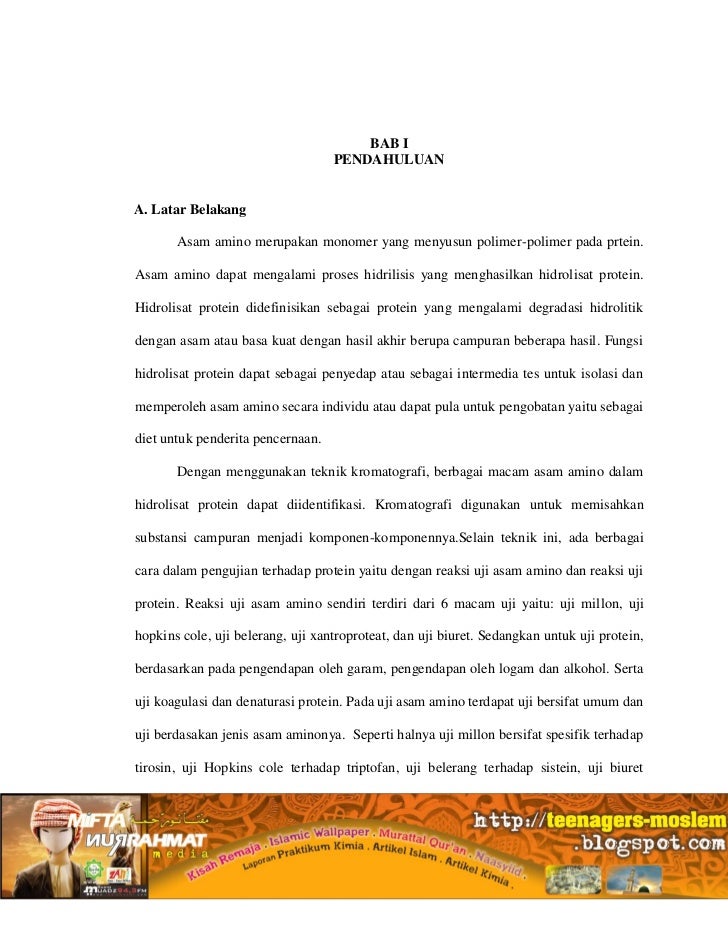 Laporan Biokimia Asam Amino Protein