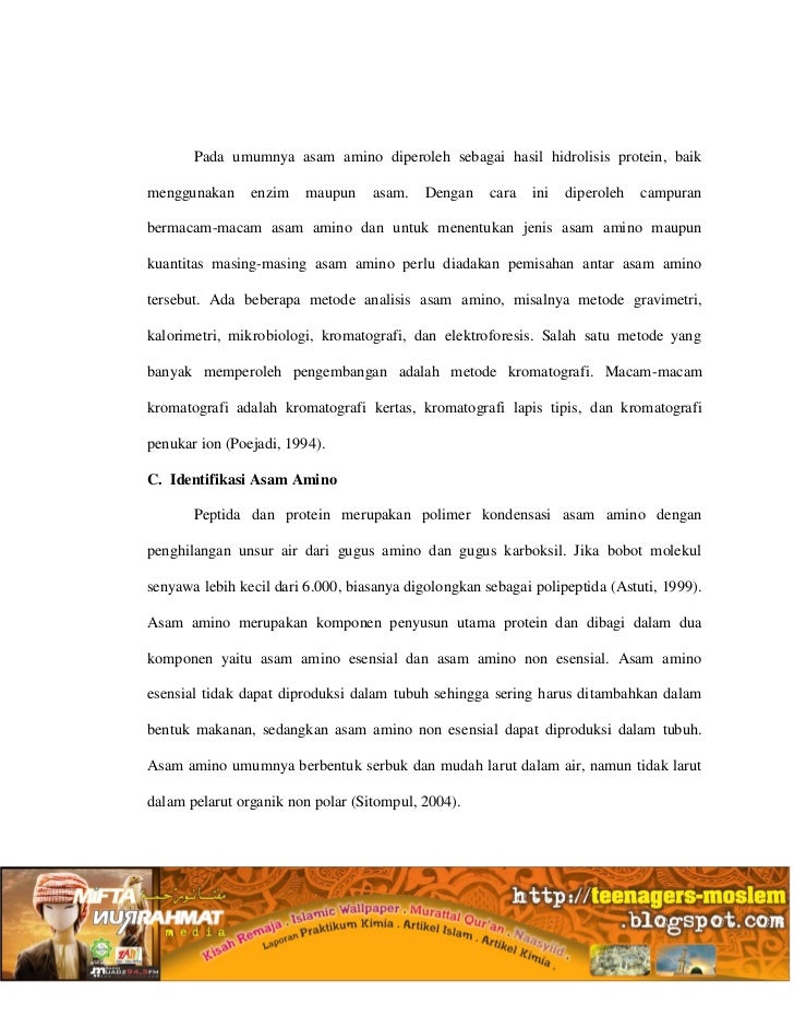 Laporan biokimia hidrolisis protein