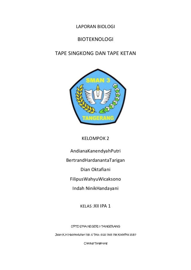 Contoh Makalah Pembuatan Tape - Master Books
