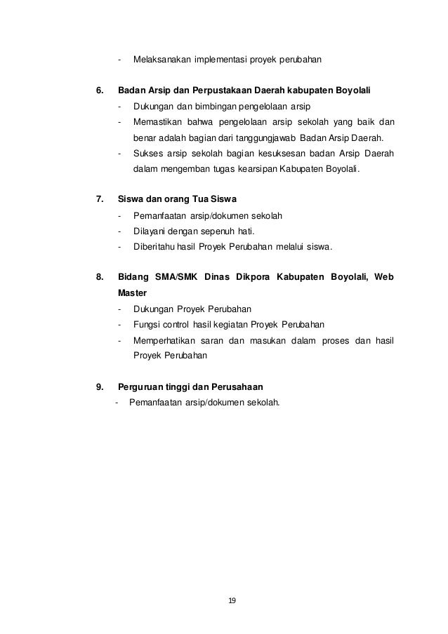 Contoh surat dukungan proyek perubahan