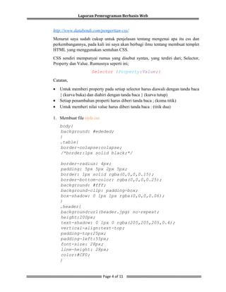 Laporan css 1210651099 | PDF