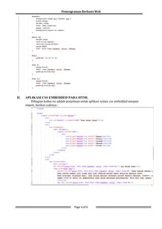 Laporan css | PDF