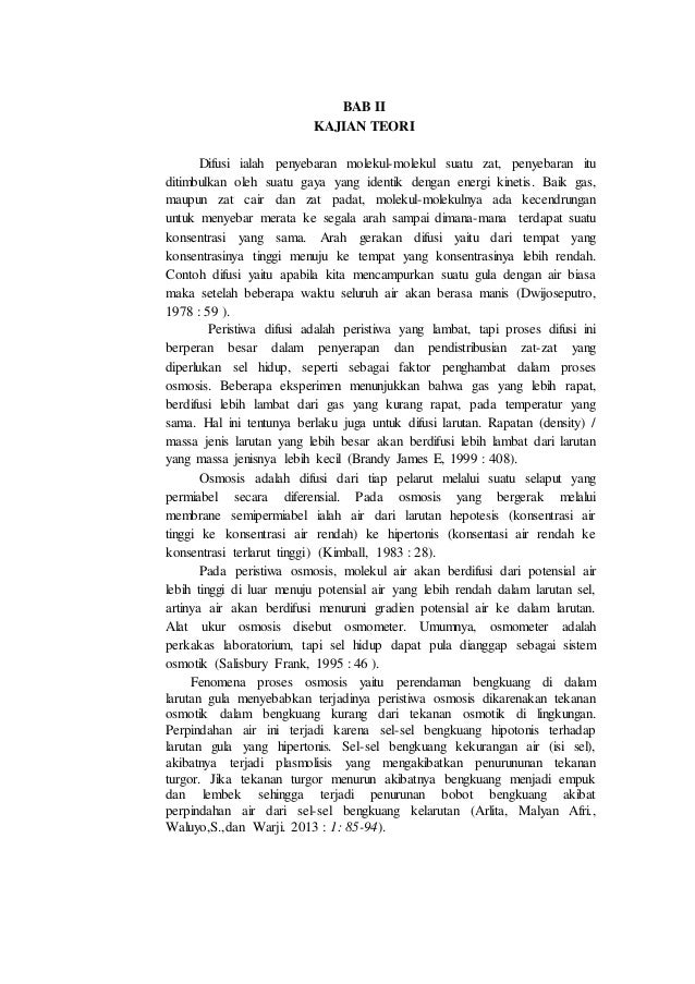 LAPORAN PRAKTIKUM FISIOLOGI TUMBUHAN DIFUSI OSMOSIS