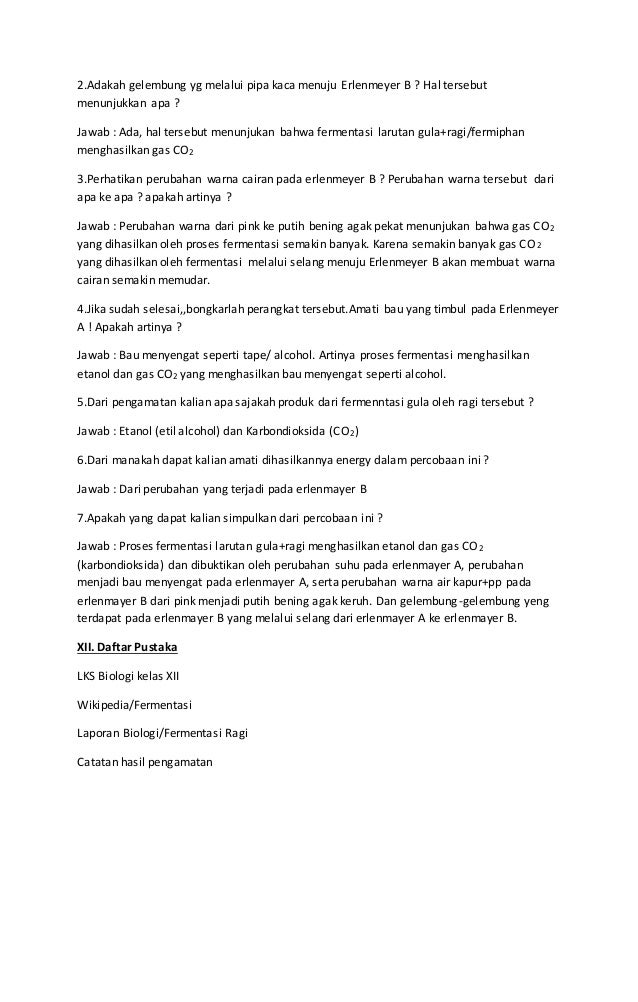 Laporan Biologi Fermentasi Laporan Biologi Fermentasi