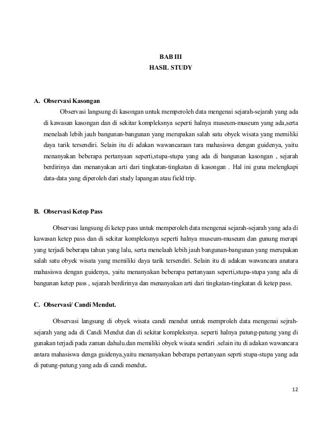 Contoh Laporan Field Trip Mahasiswa Pdf