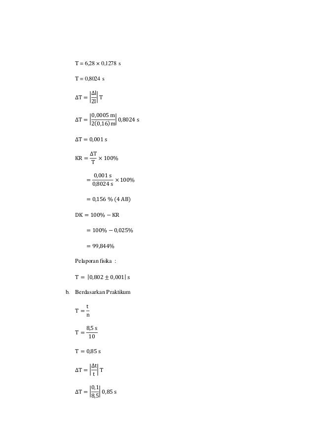 Laporan Fisika Bandul