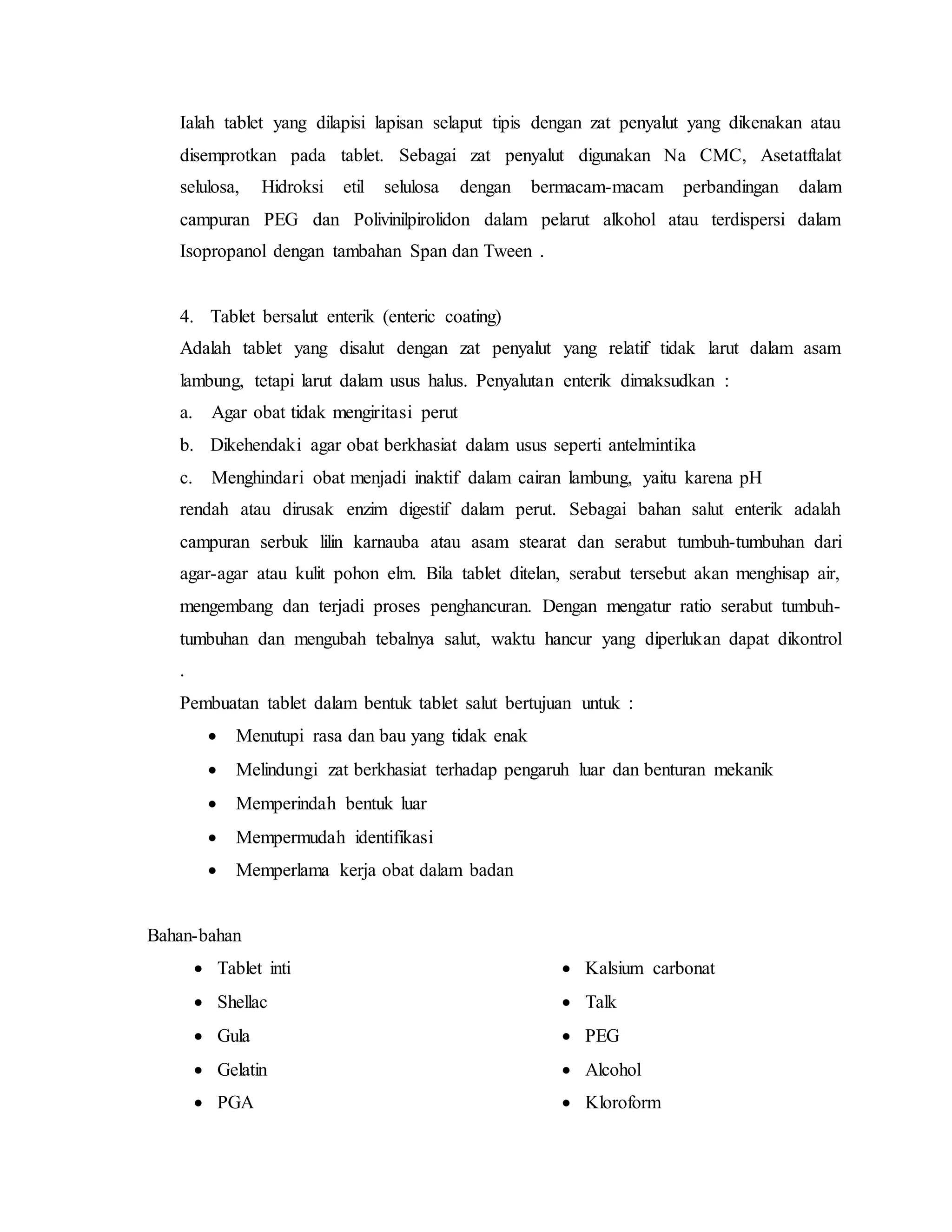 Laporan formulasi tablet pembuatan tablet salut gula | DOCX