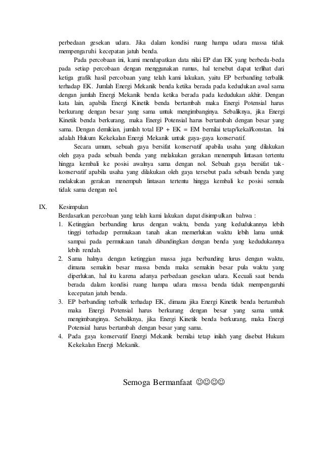 Laporan Gerak Jatuh Bebas