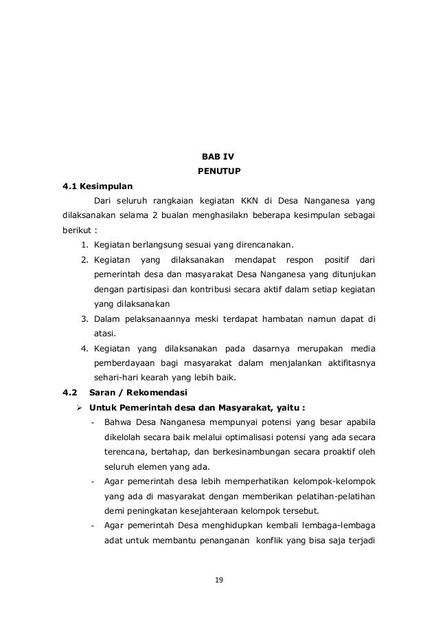Laporan Hasil Kkn