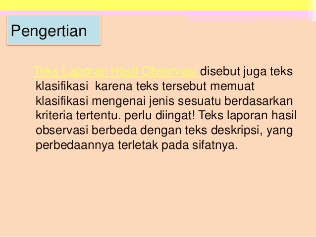 Laporan Hasil Observasi