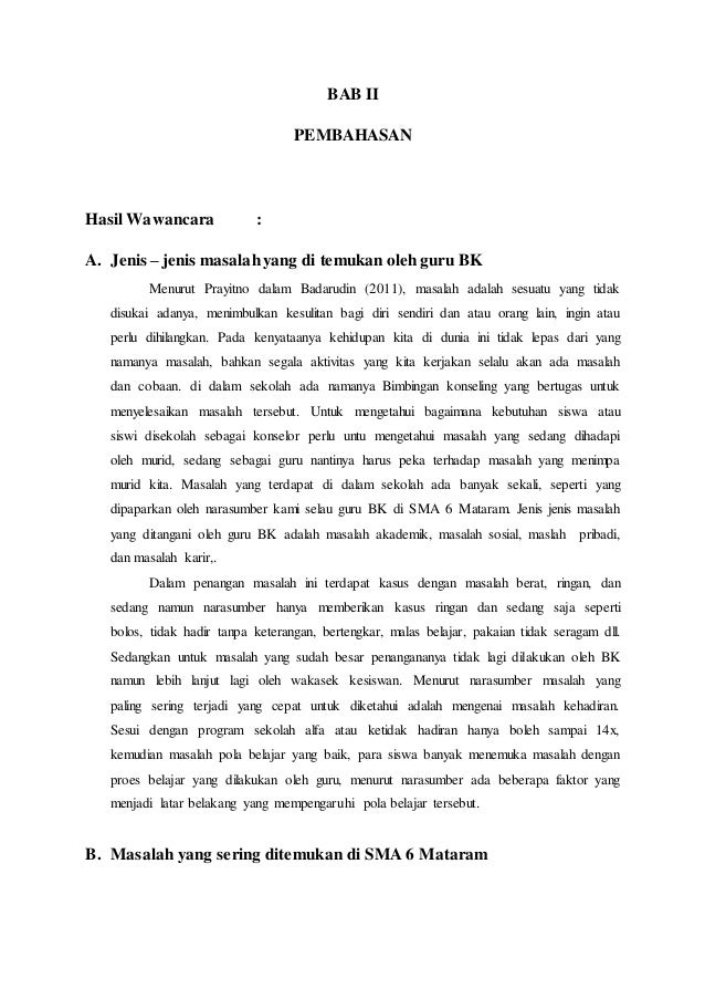 Laporan Hasil Observasi Bk