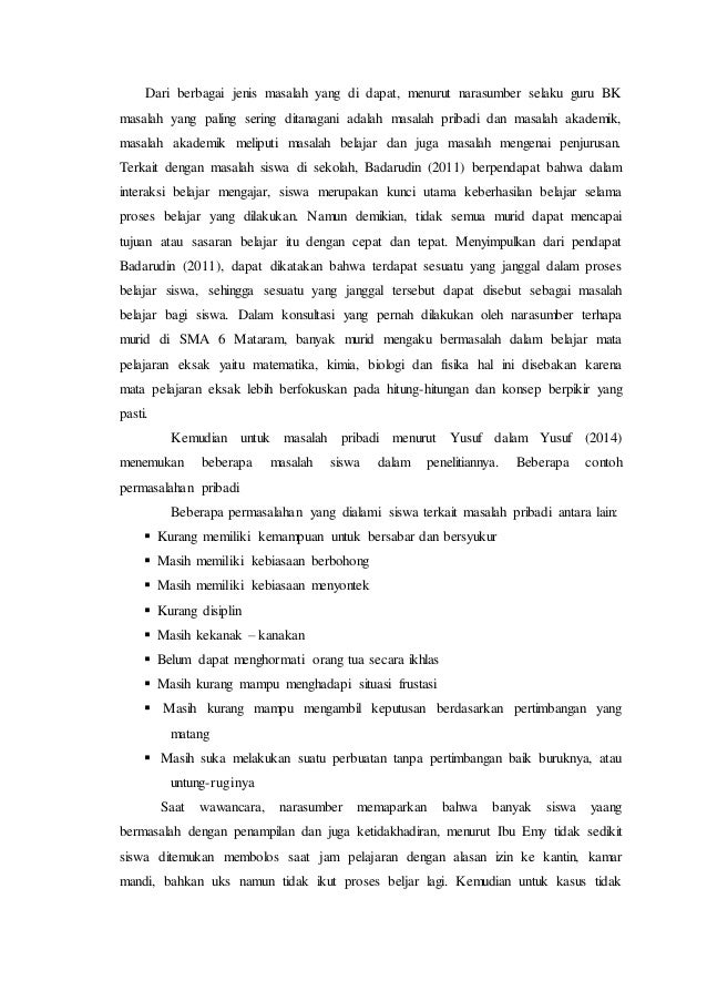 Laporan Hasil Observasi Bk