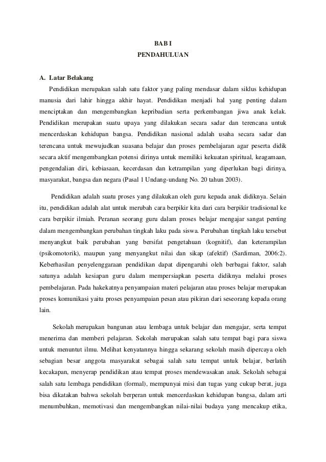 Laporan Hasil Observasi Pengembangan Kurikulum