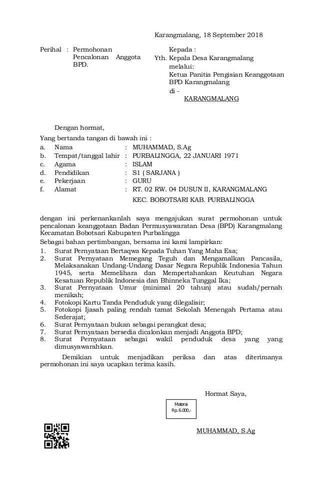 Laporan Hasil Pengisian Keanggotaan Bpd Periode 2018 2024 Laporan Pertanggung Jawaban Dana Pemilihan Kepala Desa UKL.