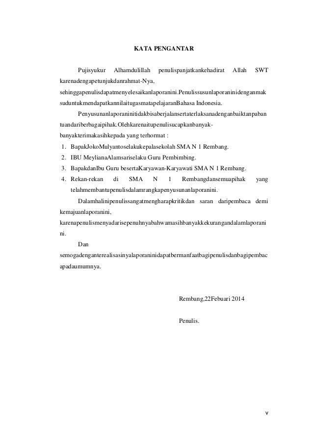 Laporan hasil perjalanan karya tulis ratna