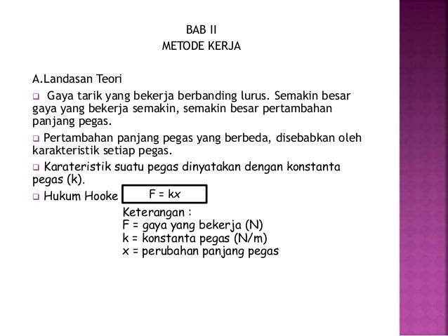 Menghitung dan Menentukan Nilai Konstanta Pegas