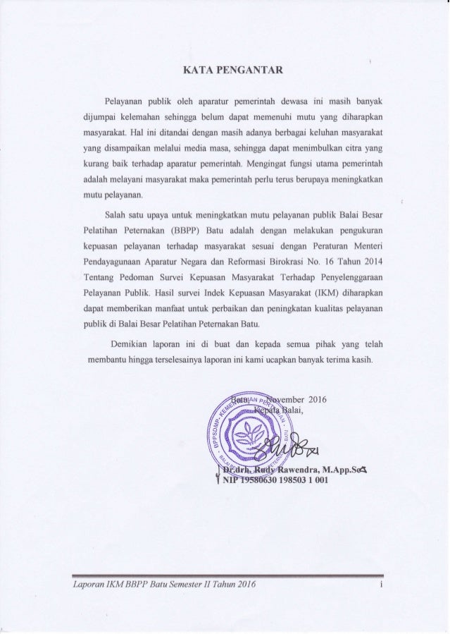 ikm 2016 beasiswa hasil tpl II IKM semester th Laporan 2016