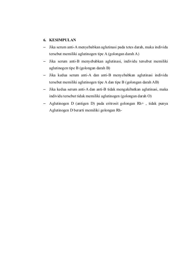 Laporan imunologi objek i & ii penggolongan darah