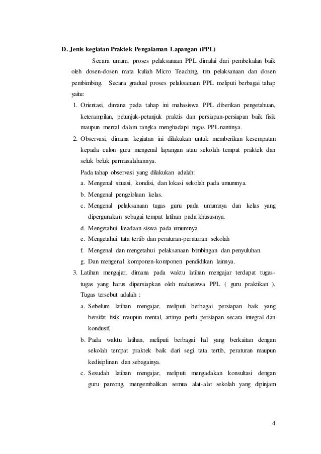 Contoh Laporan Ppl Stain Curup