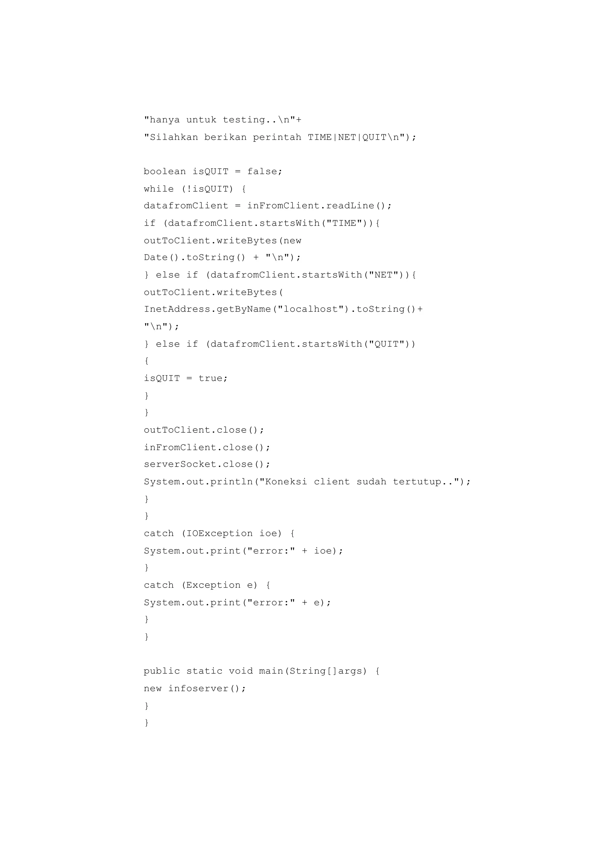 Laporan Info Server Dan Infoclient Pdf