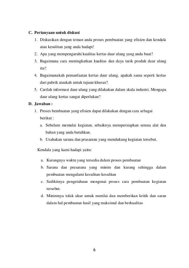 Contoh Proposal Daur Ulang