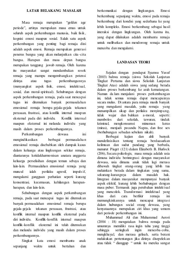 JURNAL UPAYA PENDIDIK MEMBANTU PERKEMBANGAN EMOSI REMAJA USIA SEKOLAH…