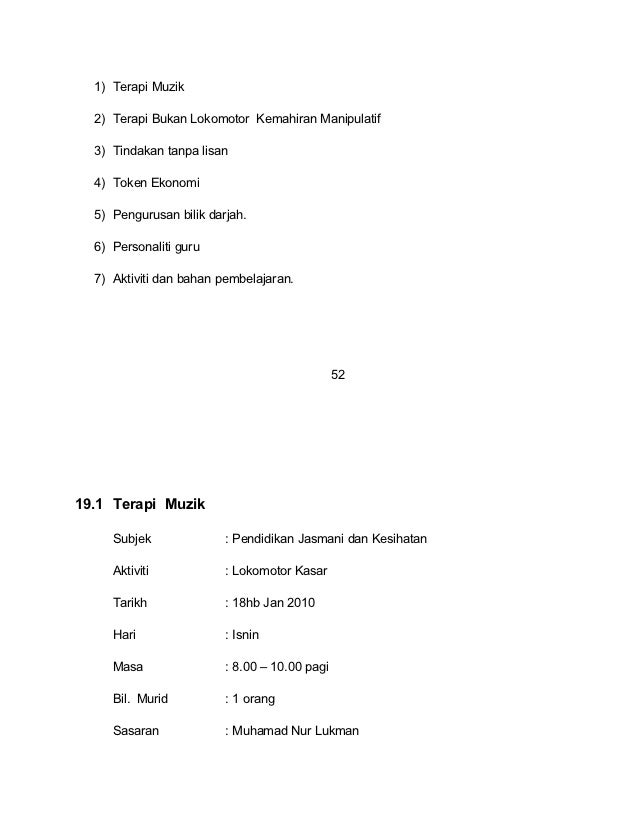 CONTOH LAPORAN KAJIAN KES TINGKAH LAKU